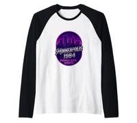 Minneapolis Minnesota Retro City Landmarks Design 1984 MN Maglia con Maniche Raglan