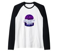 Minneapolis Minnesota Retro City Landmarks Design 1984 MN Maglia con Maniche Raglan