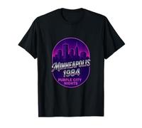 Minneapolis Minnesota Retro City Landmarks Design 1984 MN Maglietta