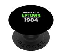 Minneapolis Minnesota Retro City Landmarks Design 1984 MN PopSockets PopGrip Adesivo
