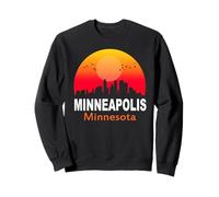 Minneapolis Minnesota Vintage Sunset Retro City State USA Felpa