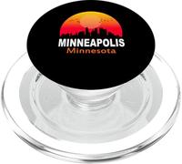 Minneapolis Minnesota Vintage Sunset Retro City State USA PopSockets PopGrip per MagSafe