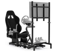 Minneer Cabina Di Pilotaggio Con Supporto TV E Sedile Nero Per Logitech G29 G923