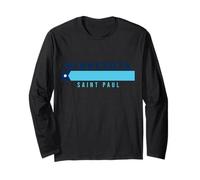Minnesota Flag, MINNESOTA - SAINT PAOL in lettere maiuscole Maglia a Manica