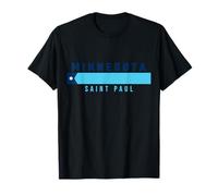 Minnesota Flag, MINNESOTA - SAINT PAOL in lettere maiuscole Maglietta