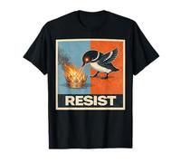 Minnesota Laser Loon Burning Crown Resist No Kings Protesta Maglietta