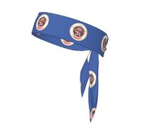 Minnesota State Flag Sport Head Tie Beach Summer Tropical regolabile antiscivolo traspirante per correre Ninja Head Band