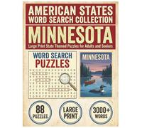 Minnesota Word Search Puzzle Book: Large Print State Themed Puzzles for Adults and Seniors: Explore Local Cities, History, Facts and Folklore & Legends with Alphabetical Word Lists
