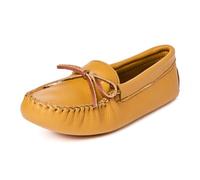Minnetonka Double Deerskin Softsole 816 - Mocassini Uomo, Beige (Natural), 45 EU