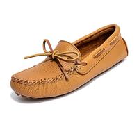 Minnetonka Mocassino da guida classico da donna, Naturale, 42 EU