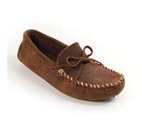 Minnetonka - Mocassino da uomo, Marrone (Braun, (Brown Ruff)), 43 EU