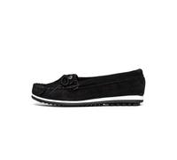 Minnetonka Mocassino 'Kilty plus' nero / bianco Donna Minnetonka 36 nero / bianco