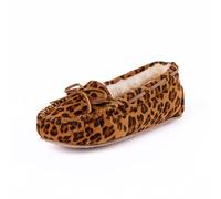 Minnetonka Pantofole da donna Cally a mocassino, Cannella Animale, 38 EU
