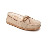 Minnetonka Women's Camp Tie Moc, Stone, 9 M