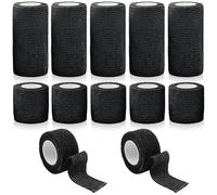 Minnhua 12PCS Benda Elastica Autoadesiva Tape Sportivo Benda Elastica Coesiva Garza Autoadesiva Bende Nastro Sportivo Non Tessuto per Mani Piedi Ginocchia Braccia (2PCS 2.5cm/5pcs 5cm/5pcs 10cm*4.5m）
