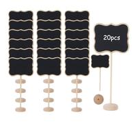 Minnhua 20 mini lavagne con supporto, etichette per alimenti, per buffet, matrimoni, numeri da tavolo, mini lavagne con supporto, supporto per etichette, per compleanni, bar, feste, eventi (9 x 17 cm)