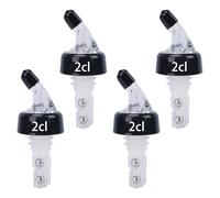 Minnhua 4 Pezzi Versatore Automatico Misurato 2cl Versatori per Bottiglie Plastica Liquore Beccucci Bottiglie per Collo Bottigli 18-20 mm Vino Versatore Bottiglia per Liquore Olio Cocktail Vino Bar