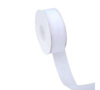 Minnhua 45 m × 2,5 cm Nastro Bianco Matrimonio, Rugoso Nastro Raso, Nastri per Pacchi Regalo, Ribbon per Confezionare Regali, Feste di Compleanno, Matrimoni, Abbellire e Tanti Altri (Bianco)