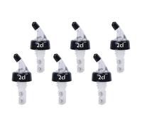 Minnhua 6 Pezzi Versatore Automatico Misurato 2cl Versatori per Bottiglie Plastica Liquore Beccucci Bottiglie per Collo Bottigli 18-20 mm Vino Versatore Bottiglia per Liquore Olio Cocktail Vino Bar