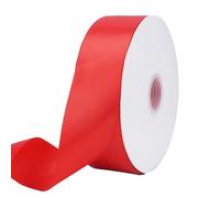 Minnhua 91 m × 5 cm Nastro Rosso, Nastri per Pacchi Regalo con 30 Carte, Nastro Regalo Largo in Raso, Rotolo Nastro per Fiocchi per Confezionare Regali, Feste di Compleanno, Matrimoni (Rosso)