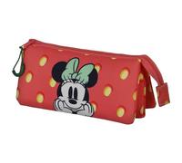 Minni Mouse Fresh-Astuccio Triplo, Rosa, 23 x 11 cm
