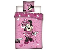 Minnie Juego de Cama de Mouse, de 2 Piezas, Infantil, con Funda nórdica de 140 x 200 cm + Funda de Almohada de 63 x 63 cm