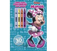 Minnie. Libro para colorear con ceras: Con pegatinas