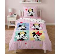 Minnie Mouse Copripiumino Singolo 140x200 + Federa 65x65 Cotone Rosa Disney