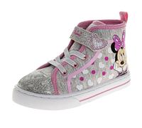Minnie Mouse Frozen Anna Elsa Encanto Maribel - Scarpe da ginnastica da bambina - top alto casual in tela, per bambini (taglie 39-47, bambino piccolo), grigio rosa, 7 Toddler