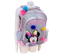 Minnie Mouse Grigio Zaino Scuola Elementare Bambina Ragazza Grande 44x32x20cm