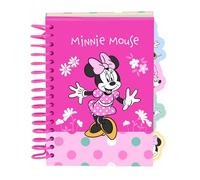 MINNIE MOUSE MINTY - Blocco note A6, quaderni, ideale per bambini in età scolastica, comodo e versatile, qualità e resistenza, 10,5 x 14,8 cm