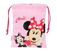 MINNIE MOUSE NAIVE - Sacchetto spuntino pranzo Bag, Portatodo, qualità e massima resistenza, porta cibo, ricreativo, 20 x 25 cm, rosa chiaro, M, Casual