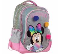 Minnie Mouse Grigio Zaino Scuola Elementare Bambina Ragazza Grande 44x32x20cm