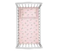 Minnie Mouse, Set Lenzuola Culla, 100% Cotone, Completo Letto Baby, Disney Topolina, Lenzuolo da Sopra, Lenzuolo con Angolo, Federa, Rosa