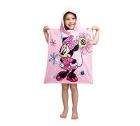 Minnie Mouse Telo Poncho Cappuccio 100% Cotone Fiori Ragazze Bagno Piscina Beach
