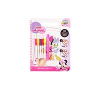 Minnie Mouse Wipe-Clean, libro da colorare riutilizzabile per bambini dai 3 anni in su, 40 pagine con motivi cancellabili, con 5 penne e rilegatura a spirale, libro di lavoro per dipingere e imparare
