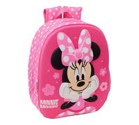 MINNIE MOUSE - Zaino scolastico, con design 3D, ideale per bambini di diverse età, comodo e versatile, qualità e resistenza, 27 x 10 x 33 cm