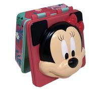 Minnie Portapranzo Portamerenda Effetto 3D a Scatto per Bambini Disney 13x13x5cm