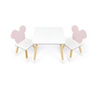 Minnie Pure Set Tavolino e 2 Sedie in Legno Disney