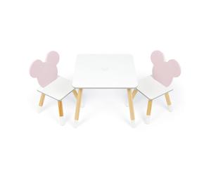 Minnie Pure Set Tavolino e 2 Sedie in Legno Disney