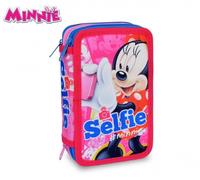 Minnie - Selfie Disney Astuccio Completo 3 zip Accessori Scuola