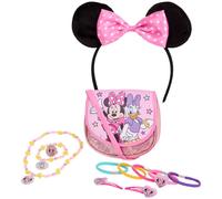 Minnie Set Accessori Disney con Borsa, Cerchietto, Pinzette, Elastici e Gioielli