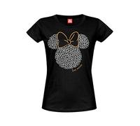 Minnie & Topolino Minnie Mouse - Love Donna T-Shirt Nero L 100% Cotone Regular