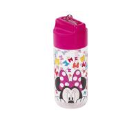 *Minnie* Trinkflasche. Transparent. 450Ml. mit Strohhalm. Tritan. 1 Design