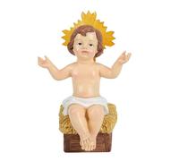 Minnii Jesus - 19.5x12x12cm Icona di resina illuminata, figurina radiante per bambini, statua spirituale luminosa | Bleato santo collezione da collezione per la chiesa cristiana Decorazione della casa