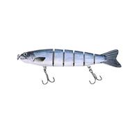 Minnow Swimbait Crankbait Crankbait Esche artificiali dure 3D Occhi Wobblers Treble Hook Nero Blu Un Portatile e UtileDurabilità