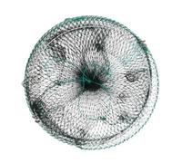 Minnow Trap, Foldable Bass Bait Cage, Lightweight Nylon Mesh With Clip Closure, Compact Carrying Size, Portable Fish Lure Trap for Lobstering, Shrimping, River, Pier, Lake, Saltwater, Beach