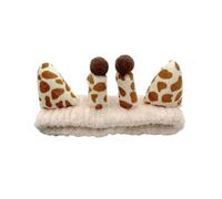 MinnowXY Belle fasce da donna trucco e lavaggio viso peluche giraffa fascia elastica per capelli per donna ragazze cura della pelle fascia