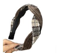 MinnowXY Cerchietti per capelli alla moda per donne e ragazze annodati larghi turbanti cerchi/cerchio vintage plaid fascia