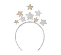 MinnowXY Cerchietto per capelli da donna, per donne e studenti, per il lavaggio del viso, a forma di stella a cinque punte, con paillettes, per feste di Natale